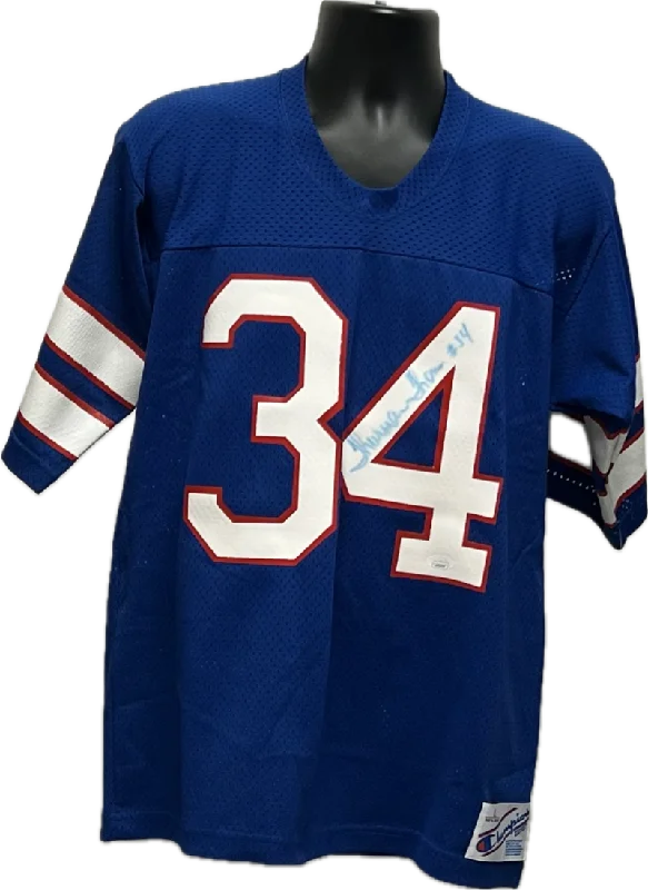 Custom soccer jersey for summer camps and clinics-Thurman Thomas Autograph Signed Buffalo Football Jersey JSA Authentic