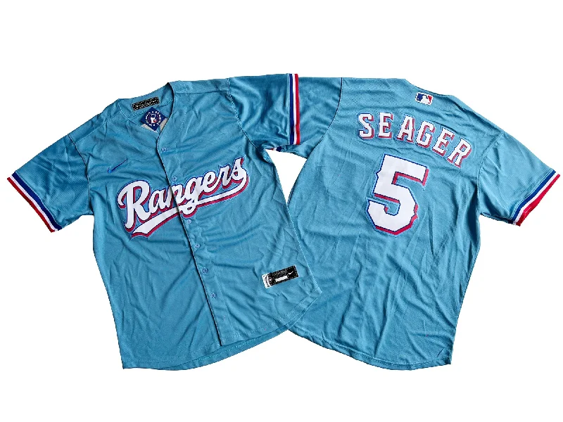 Youth baseball jersey with custom number-Men's Texas Rangers 5# Corey Seager  Player Jersey