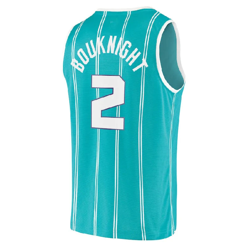 Personalized basketball jersey for special events-C.Hornets #2 James Bouknight Fanatics Branded 2021-22 Fast Break Replica Player Jersey Icon Edition Teal Stitched American Basketball Jersey