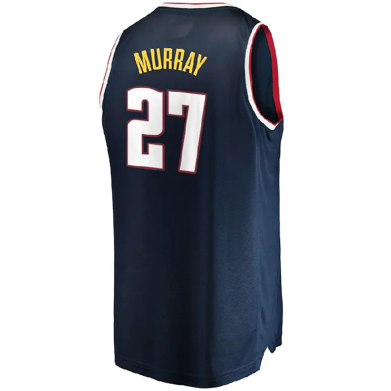 Custom home or away basketball jersey for teams-D.Nuggets #27 Jamal Murray Fanatics Branded Fast Break Replica Jersey Icon Edition Navy Stitched American Basketball Jersey