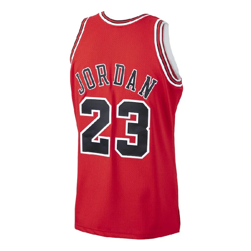 Basketball jersey for high-performance players with added comfort-C.Bulls #23 Michael Jordan Mitchell & Ness 1997-98 Hardwood Classics Authentic Player Jersey  Red Stitched American Basketball Jersey