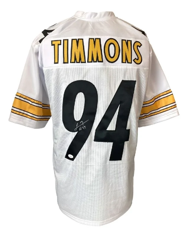 Soccer jersey for retro style fans-Lawrence Timmons Pittsburgh Signed White Football Jersey JSA Hologram