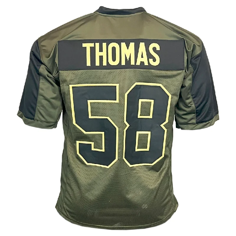 High-performance soccer jersey for athletes-Derrick Thomas Unsigned Salute to Service Football Jersey