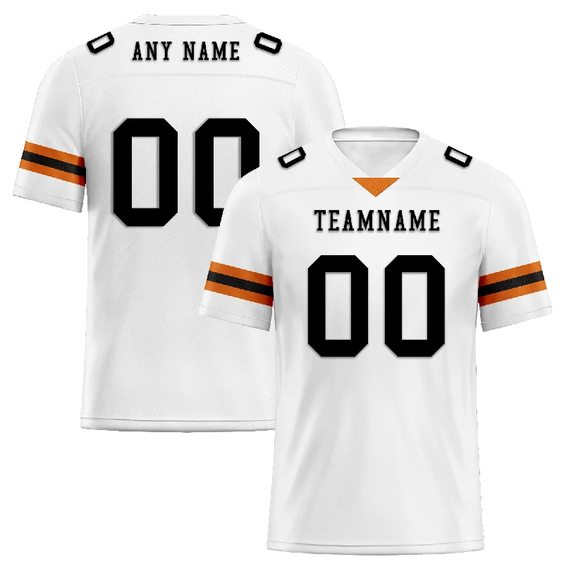 Personalized soccer jersey with custom design-Custom White Classic Style Personalized Authentic Football Jersey FBJ02-bd0a70b9