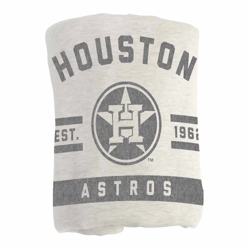 Team towels for sports bar-themed kitchens-Houston Astros Oatmeal Sweatshirt Blanket