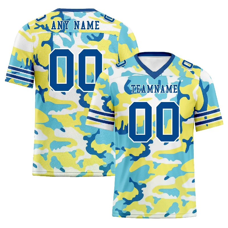 Personalized soccer jersey for family reunions-Custom Camo Personalized Authentic Football Jersey FBJ02-D06118