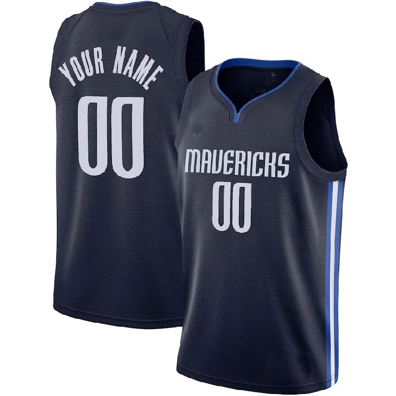 High-performance basketball jersey with advanced fabric technology-Custom D.Mavericks 2019-20 Custom Swingman Jersey Statement Edition Navy American Stitched Basketball Jersey