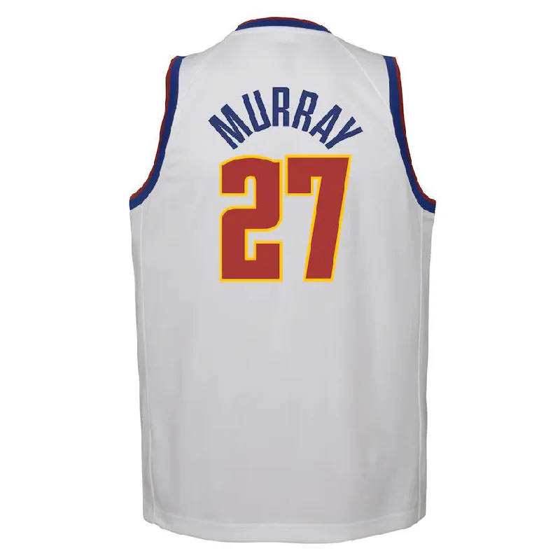 Authentic basketball jersey for fans-D.Nuggets #27 Jamal Murray 2020-21 Swingman Player Jersey Earned Edition White Stitched American Basketball Jersey