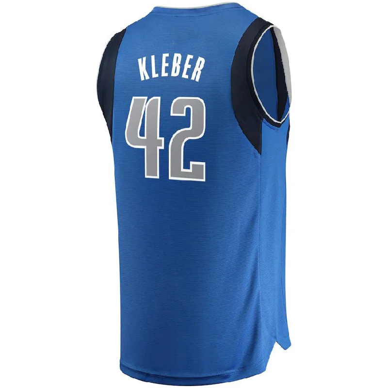 Custom basketball jersey for game day wear-D.Mavericks #42 Maxi Kleber Fanatics Branded Fast Break Replica Team Color Player Jersey Royal Icon Edition Stitched American Basketball Jersey