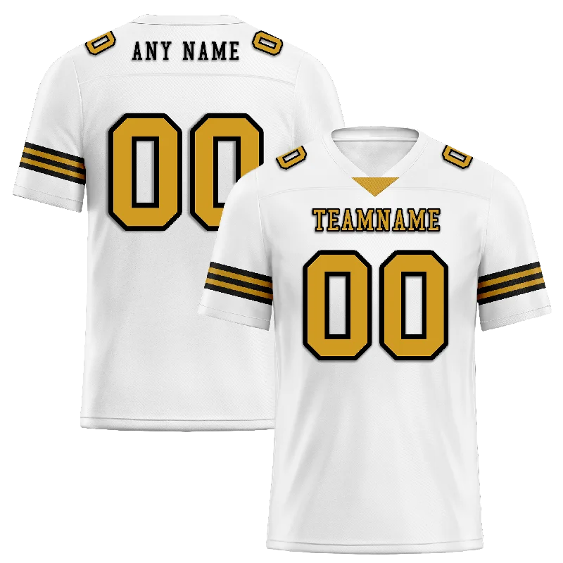 Custom soccer jersey for professional leagues-Custom White Classic Style Personalized Authentic Football Jersey FBJ02-bd0a70a0