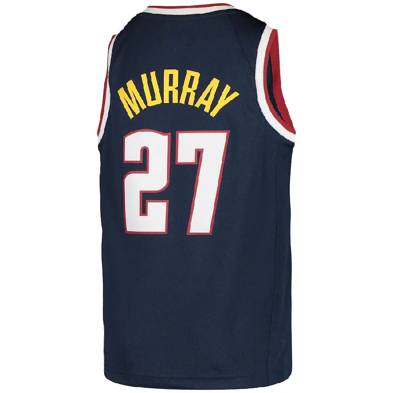 Custom basketball jersey with sublimated graphics-D.Nuggets #27 Jamal Murray 2020-21 Swingman Jersey Icon Edition Navy Stitched American Basketball Jersey