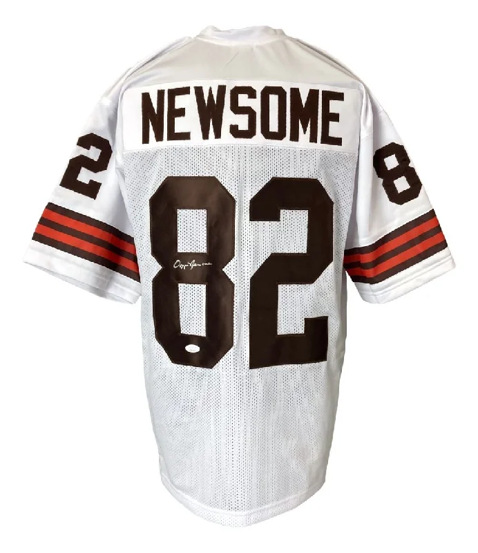 Personalized soccer jersey for professional teams-Ozzie Newsome Cleveland Signed White Football Jersey JSA