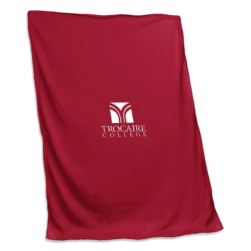 Team logo wall hangings for fan bedrooms-Trocaire College Screened Sweatshirt Blanket