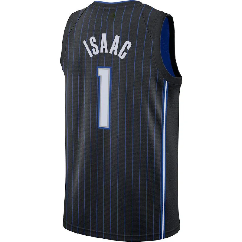 Custom basketball jersey for home games with unique design-O.Magic #1 Jonathan Isaac 2020-21 Swingman Jersey  Icon Edition Black Stitched American Basketball Jersey