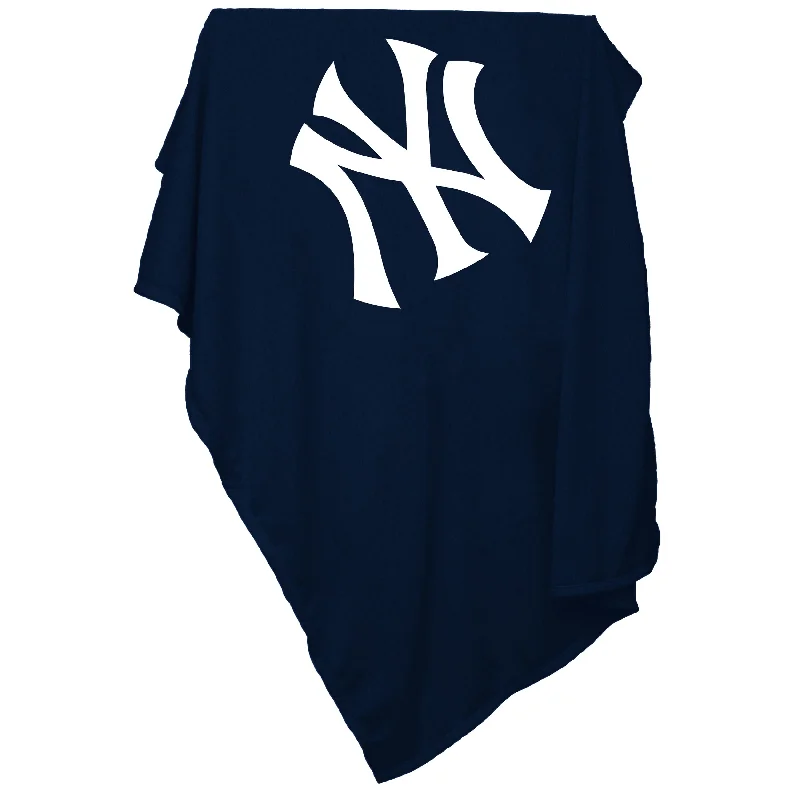 Team-themed pet bedding for fan pets-New York Yankees Sweatshirt Blanket