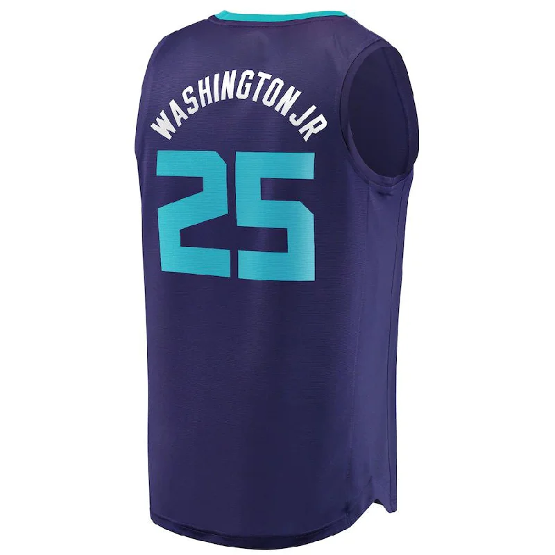 Basketball jersey for professional teams-C.Hornets #25 PJ Washington Jr. Fanatics Branded Fast Break Replica Player Jersey Statement Edition Purple Stitched American Basketball Jersey