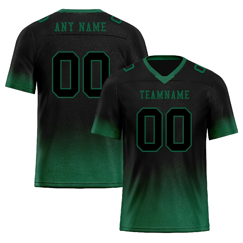 Personalized soccer jersey for gift items and fan merchandise-Custom Dark Geen Fade Fashion Personalized Authentic Football Jersey FBJ02-D06086