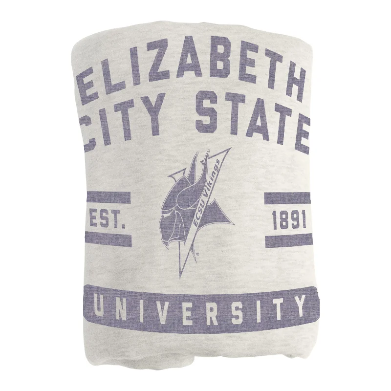 Team comforter sets for bedroom style-Elizabeth City State Oatmeal Sweatshirt Blanket