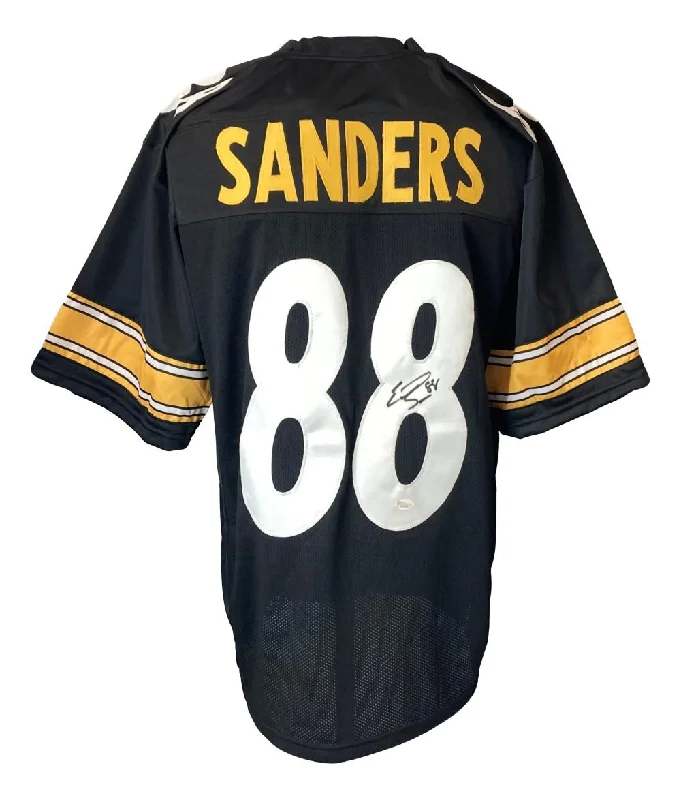 Personalized soccer jersey with name and number-Emmanuel Sanders Pittsburgh Signed Black Football Jersey JSA