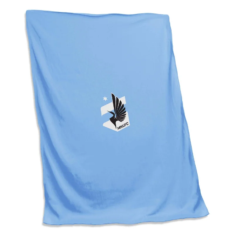 Team logo baskets for toy storage in fan rooms-Minnesota United Sweatshirt Blanket (Screened)