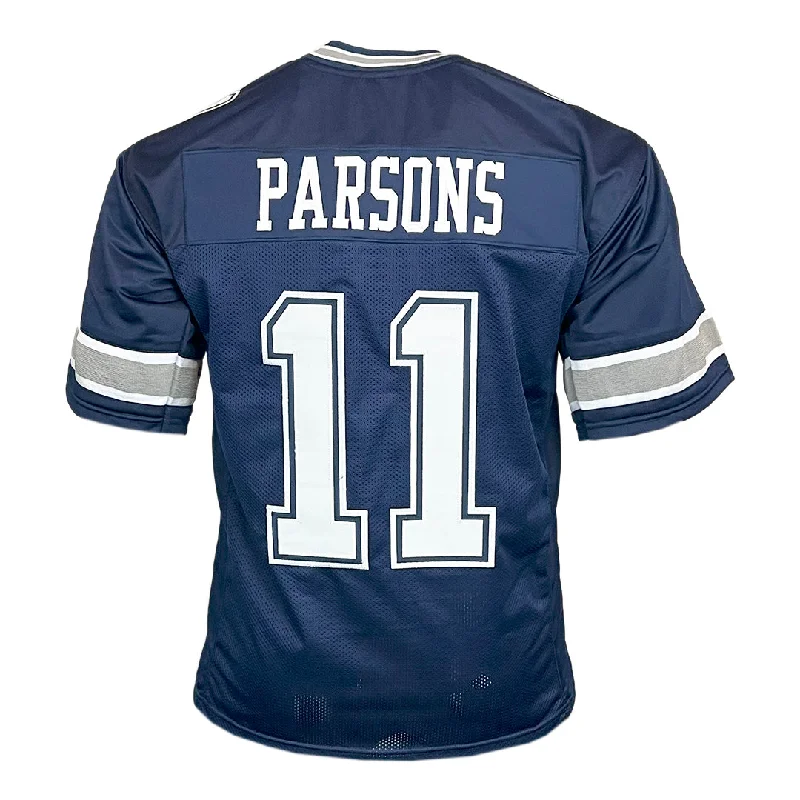 Personalized soccer jersey with embroidered team name-Micah Parsons Unsigned Dallas Blue Football Jersey