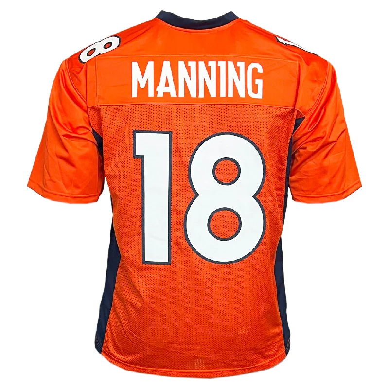 Soccer jersey with adjustable neck for comfort-Peyton Manning Unsigned Denver Orange Football Jersey