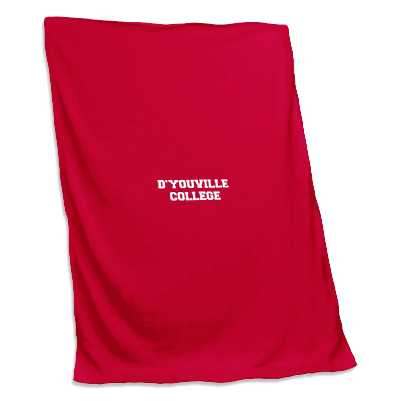 Custom team bathrobes for fans-D'Youville College Screened Sweatshirt Blanket