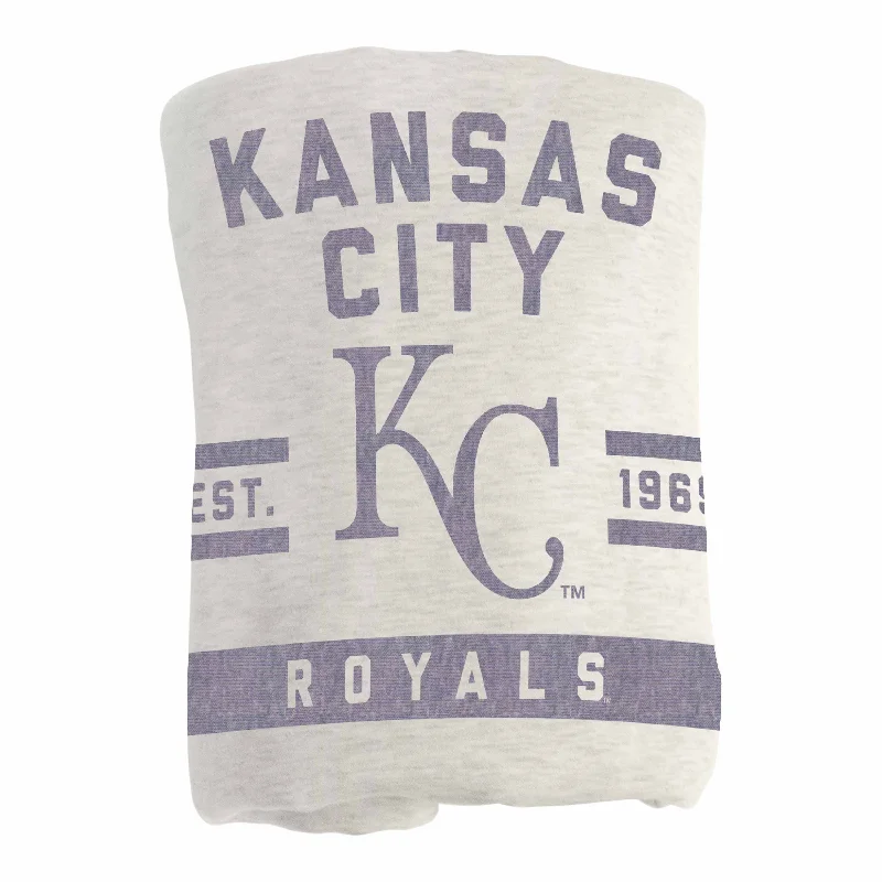 Custom team duvet covers for sports fans-Kansas City Royals Oatmeal Sweatshirt Blanket