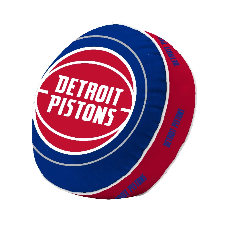 Team logo baskets for toy storage in fan rooms-Detroit Pistons Puff Pillow