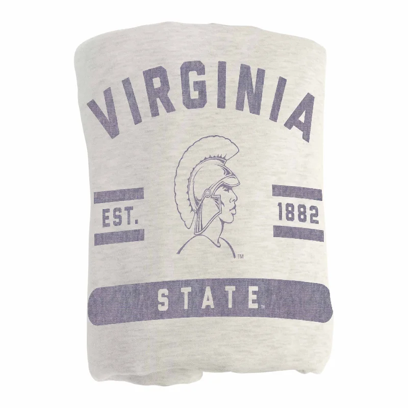 Personalized team duvet covers for fans-Virginia State Oatmeal Sweatshirt Blanket