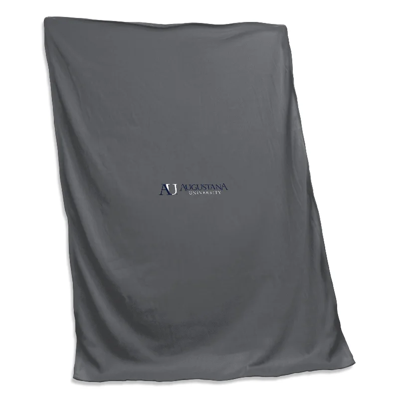 Team home textiles for dorm rooms-Augustana U Charcoal Screened Sweatshirt Blanket