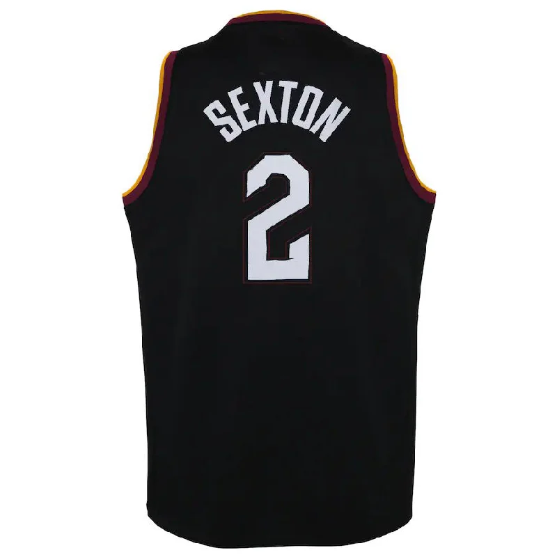 Basketball jersey for tournaments with custom logos-C.Cavaliers #2 Collin Sexton 2020-21 Swingman Jersey Black City Edition Stitched American Basketball Jersey