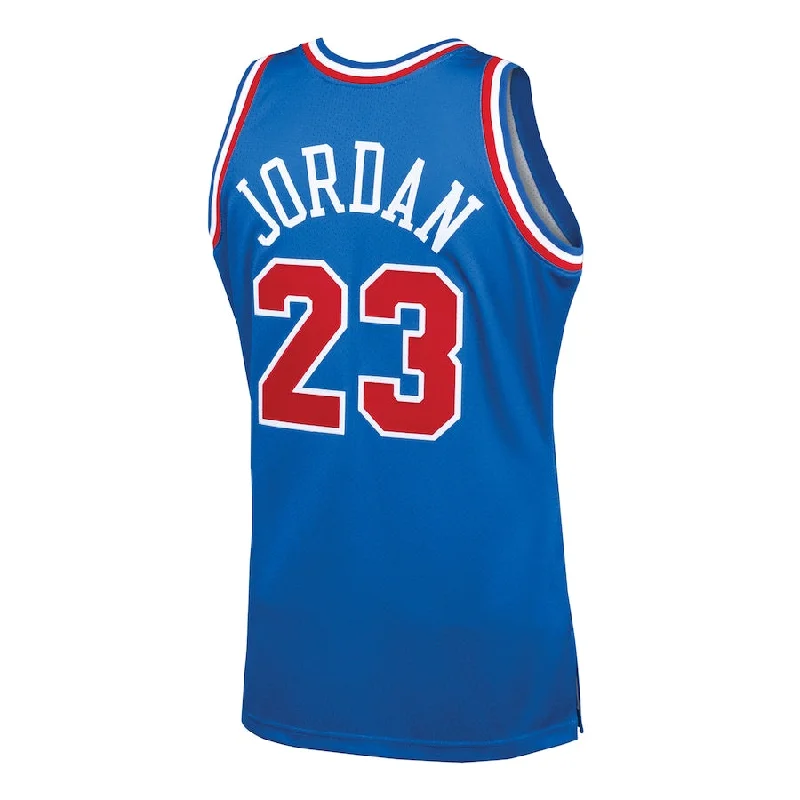 Personalized basketball jersey with name and number-E.Conference #23 Michael Jordan Mitchell & Ness 1993 All-Star Game Hardwood Classics Authentic Jersey  Royal Stitched American Basketball Jersey