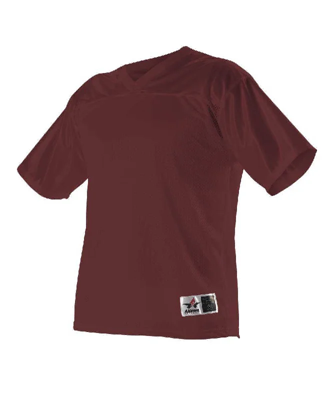 Soccer jersey with contrast piping and stitching-Alleson Athletic 703FJ Adult Fanwear Football Jersey - Maroon