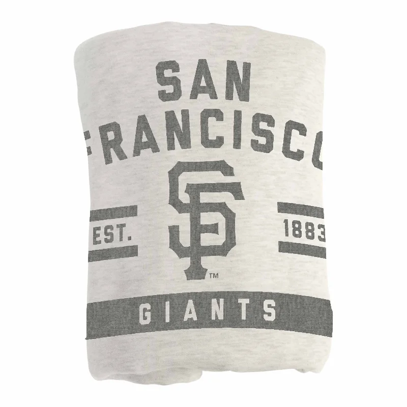 Custom team shower curtains for sports fans-San Francisco Giants Oatmeal Sweatshirt Blanket