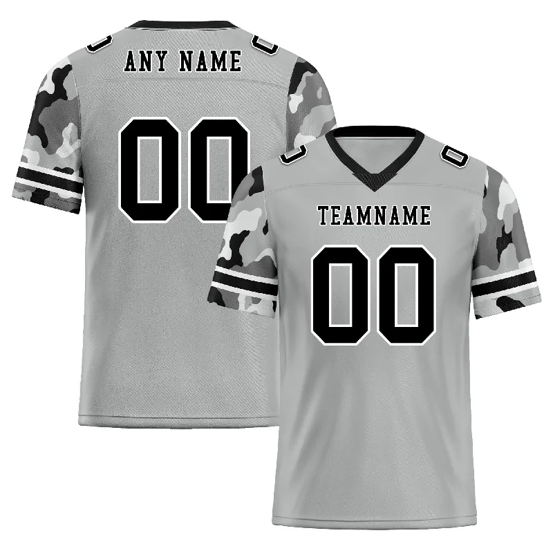 Custom soccer jersey with heat-sealed logos-Custom Camo Personalized Authentic Football Jersey FBJ02-D06125