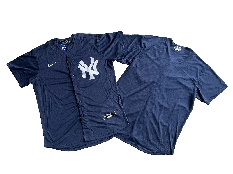 Baseball jersey for home games with team colors and logos-New York Yankees  Navy Alternate Replica Team Jersey