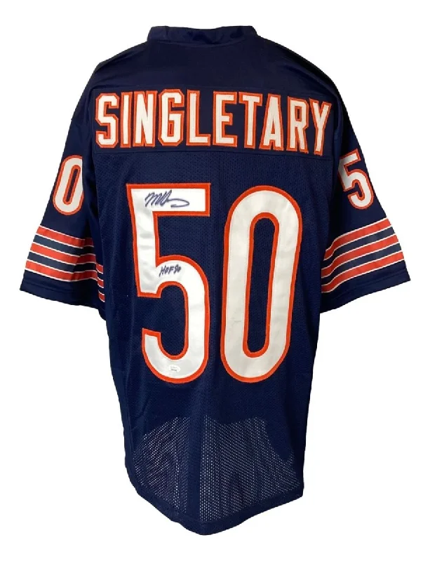 Soccer jersey with lightweight design for optimal performance-Mike Singletary Chicago Signed Navy Blue Football Jersey HOF 98 Inscribed JSA