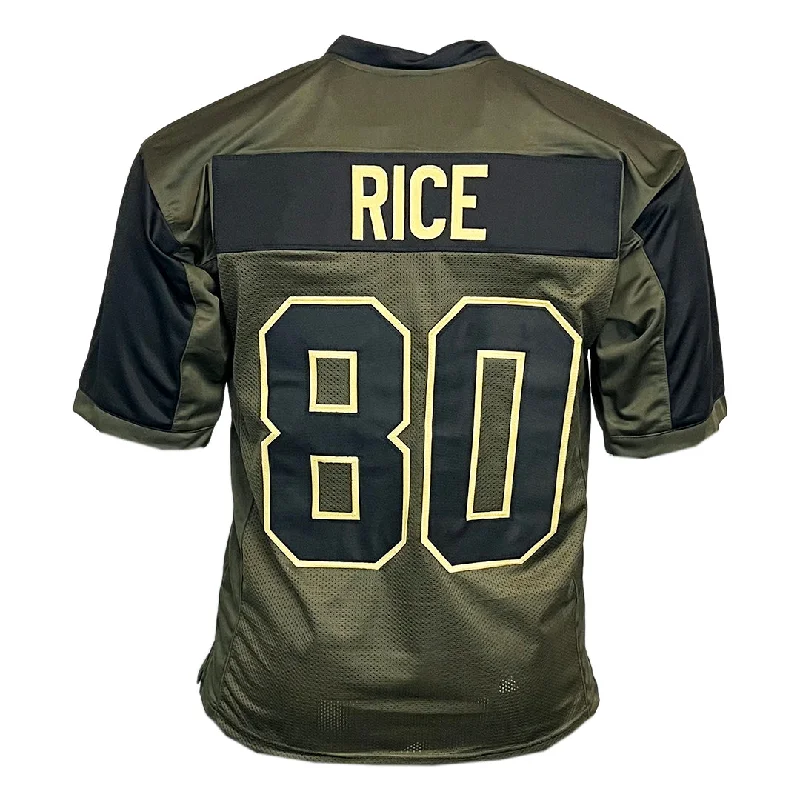 Soccer jersey with modern cut and stylish design-Jerry Rice Unsigned Salute to Service Football Jersey