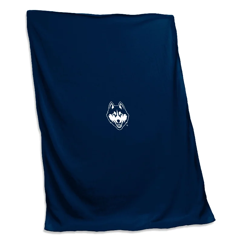 Custom team tablecloths for celebrations-UConn Screened Sweatshirt Blanket