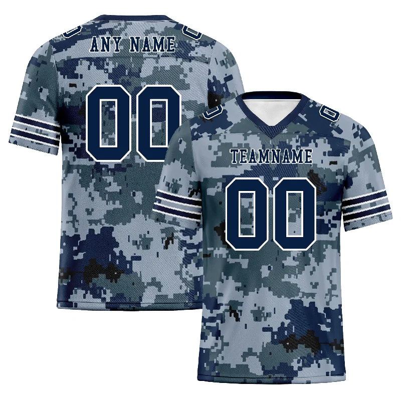 Custom soccer jersey with vibrant and bold colors-Custom Camo Personalized Authentic Football Jersey FBJ02-D06120