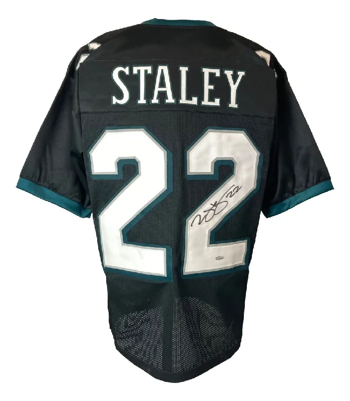 Personalized soccer jersey with custom design-Duce Staley Philadelphia Signed Black Football Jersey TriStar