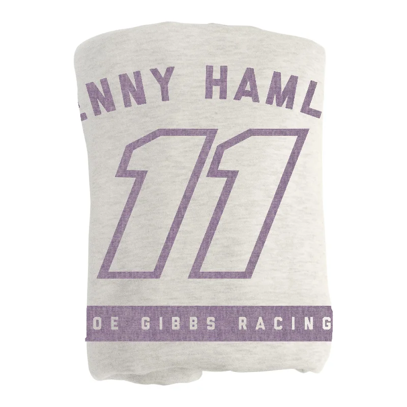 Sports team-themed towels for bathroom decor-Denny Hamlin Sublimated Sweatshirt Blanket