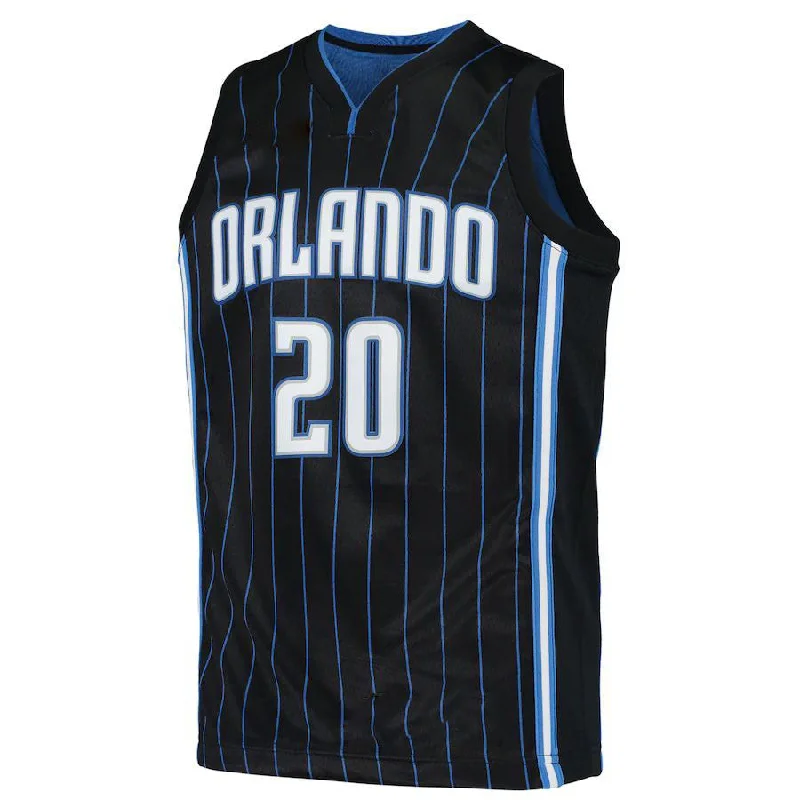 Custom basketball jersey with printed name and number options-O.Magic #20 Markelle Fultz 2020-21 Swingman Jersey Black Icon Edition Stitched American Basketball Jersey