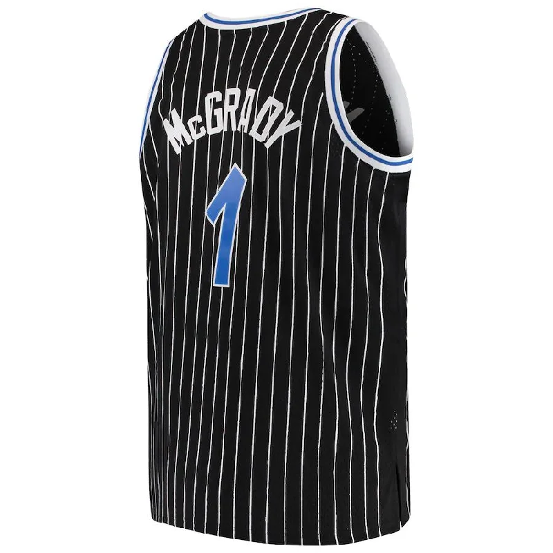 Custom basketball jersey for fan clubs and supporters-O.Magic #1 Tracy McGrady Mitchell & Ness Big & Tall Hardwood Classics Swingman Jersey Black Stitched American Basketball Jersey