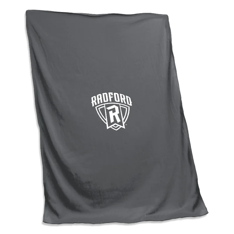 Custom team laundry bags for fan gear-Radford U Charcoal Screened Sweatshirt Blanket