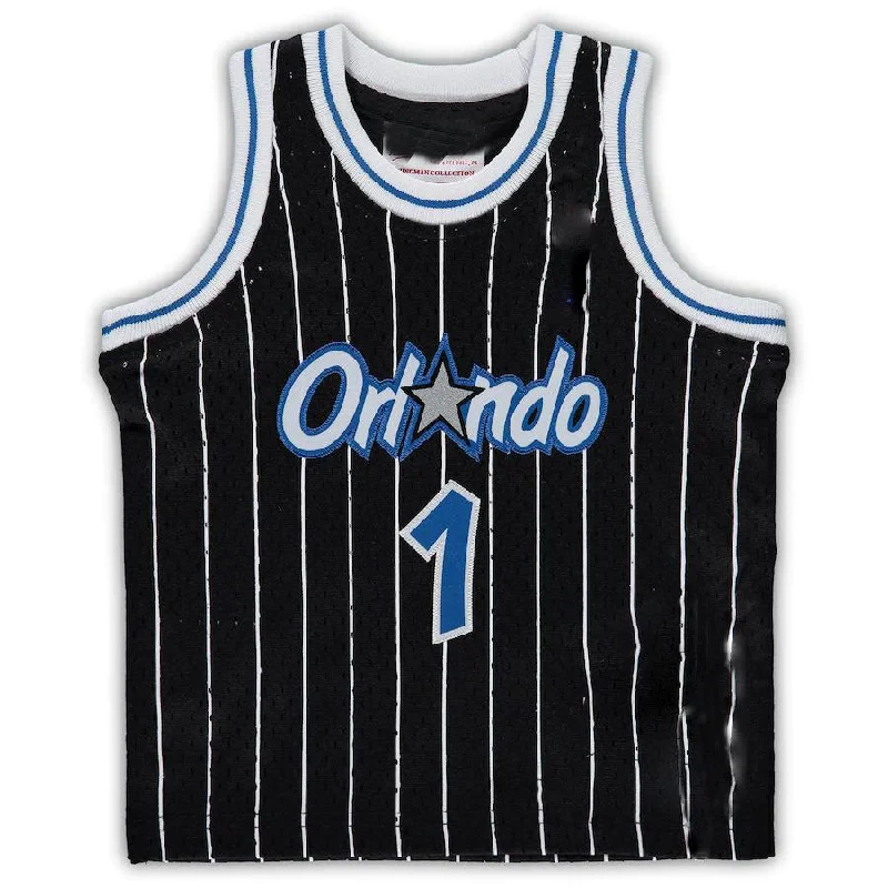 Basketball jersey with durable fabric for long-lasting use-O.Magic #1 Tracy McGrady Mitchell & Ness Infant 2003-04 Hardwood Classics Retired Player Jersey  Black Stitched American Basketball Jersey