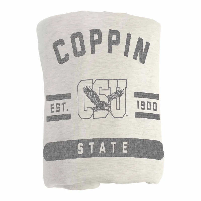 Custom team blankets for outdoor sports events-Coppin State Oatmeal Sweatshirt Blanket