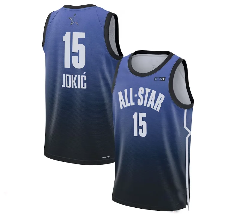 Basketball jersey for professional teams-#15 Nikola Jokic 2023 All-Star Game Swingman Jersey - Blue Stitched American Basketball Jersey