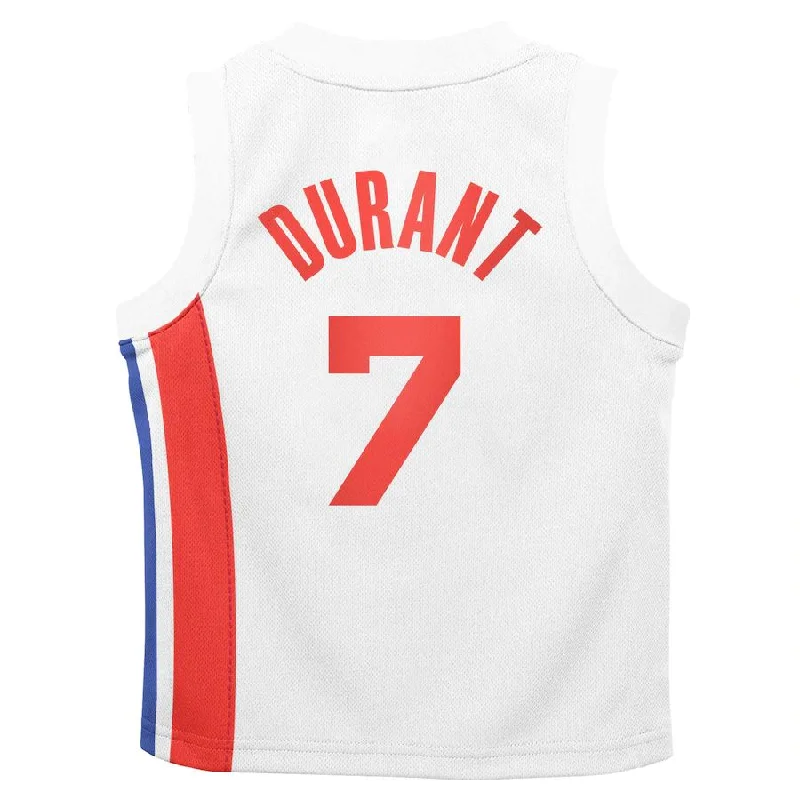 Custom basketball jersey for charity sports events-B.Nets #7 Kevin Durant Preschool 2022-23 Swingman Jersey White Classic Edition Stitched American Basketball Jersey